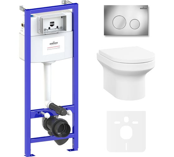 Изображение товара Комплект: инсталляция с унитазом Lavinia Boho Grance Hill Rimless 6 в 1 87561006