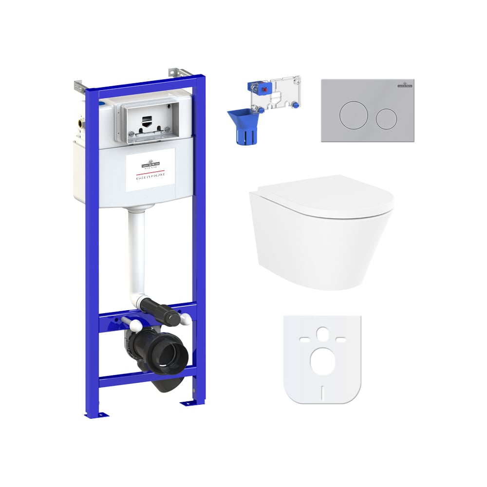 Изображение товара Инсталляция с унитазом Lavinia Boho Biore Rimless 7 в 1 безободковый