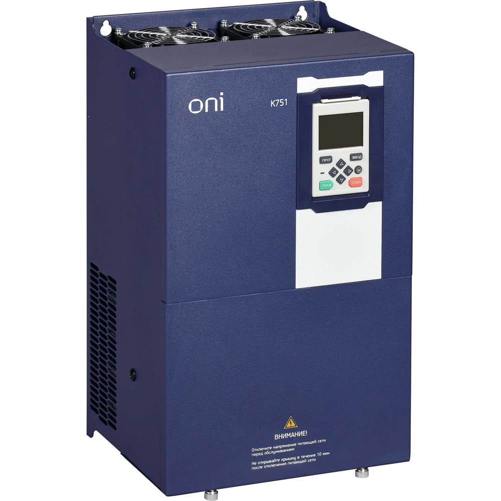 Преобразователь частоты ONI K751 380В 3Ф 37-45кВт 75-91А со встроенным тормозом и дросселем постоянного тока K751-33-3745TRM