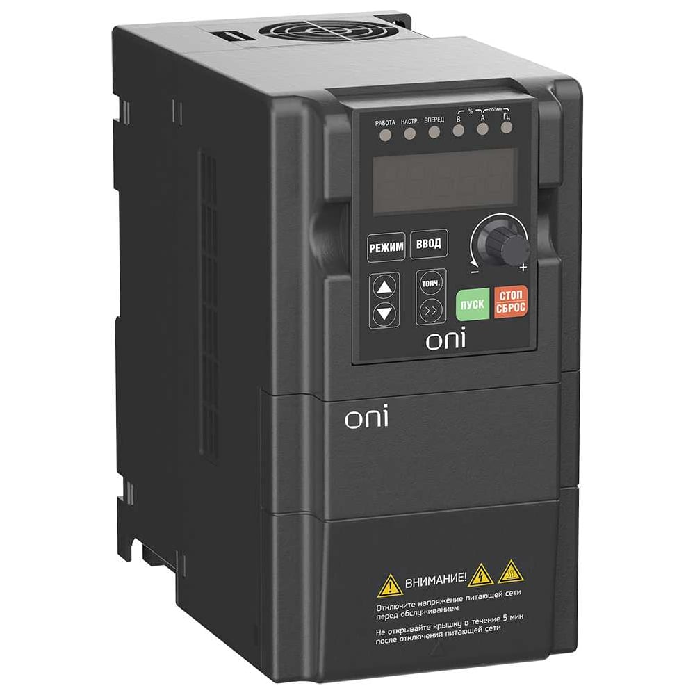 Преобразователь частоты ONI A150 220В 1Ф 1,1кВт 6А A150-21-11N