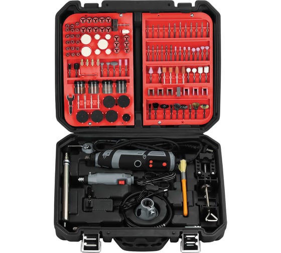 Изображение товара Электрический гравер Profipower Г-01 (150 Ватт 350 предметов 2 гравера в комплекте с гибким валом цанга 3,2 мм 8000-35000 об/мин в кейсе) E0337