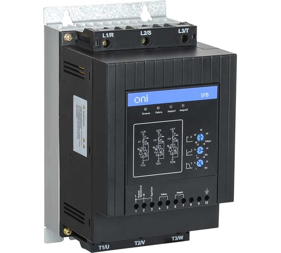 Изображение товара Устройство плавного пуска ONI SFB 3Ф 380В 22кВт 45A Uупр 24В Modbus SFB-33-22-E-10