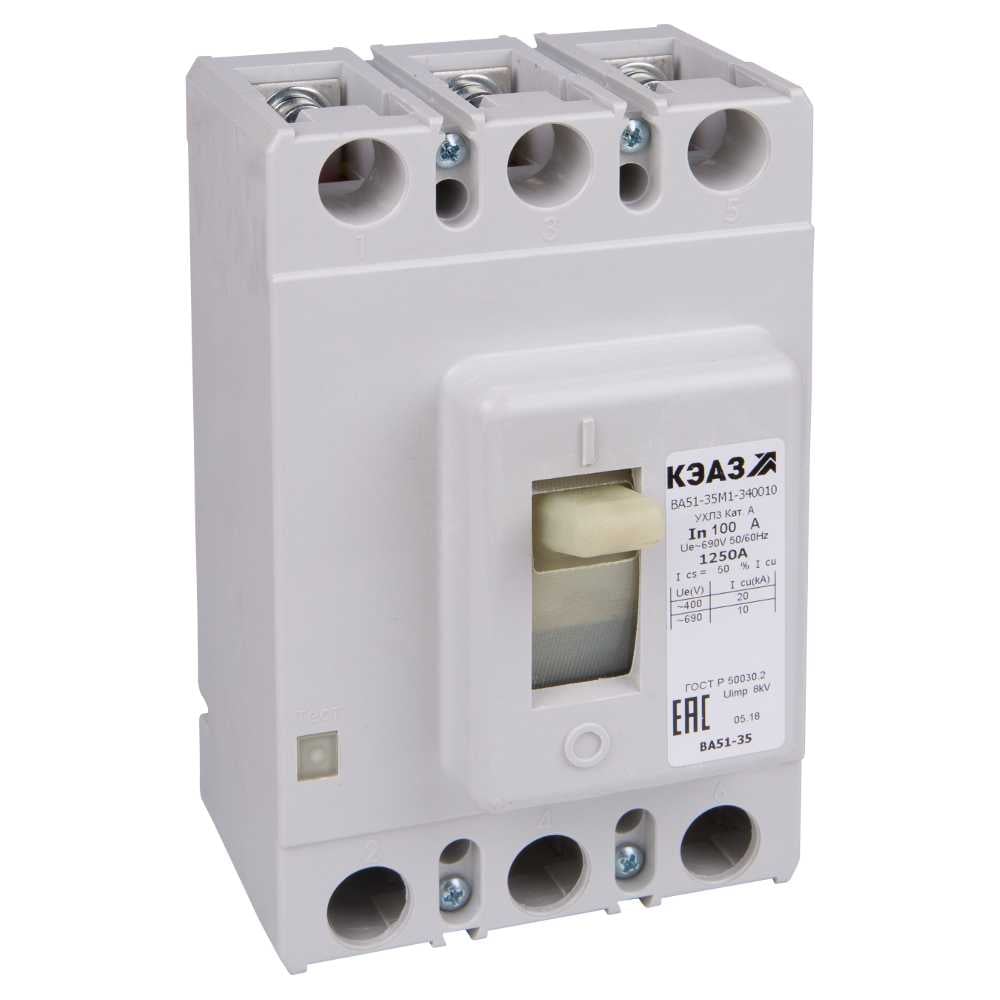 Выключатель нагрузки КЭАЗ ВА51-35М2-300010-250А-690AC/400DC-УХЛ3- 263537