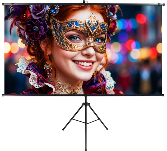 Изображение товара Экран Lumien LSC-100101 Sky Cinema на штативе, рабочая область 110×190 см, 84 High Contrast Reflective, возможно крепить на стену, 157166