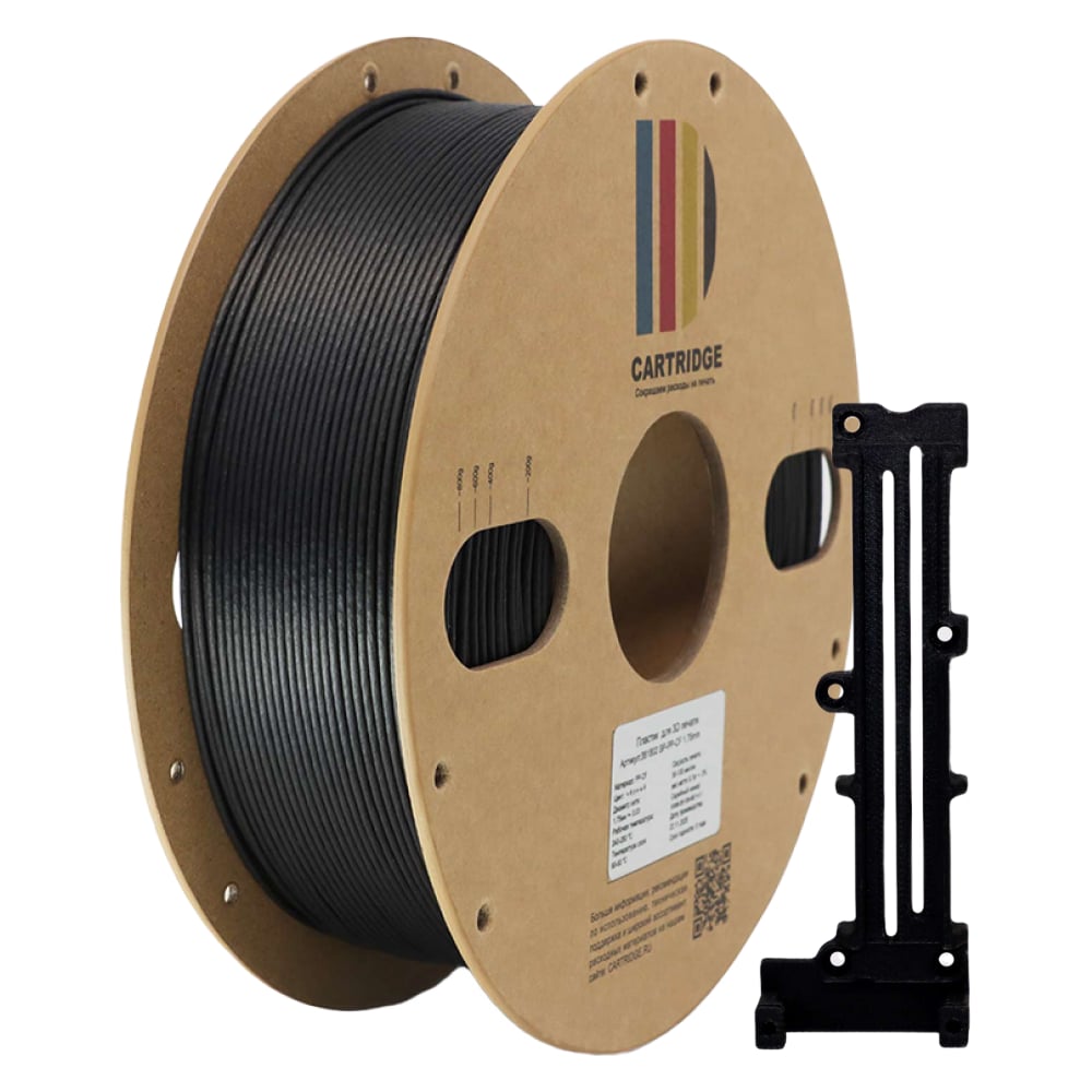 Пластик Solution print PP-CF CartriDge, 1,75 мм, 0,7 кг, полипропилен черный угленаполненный, 363815
