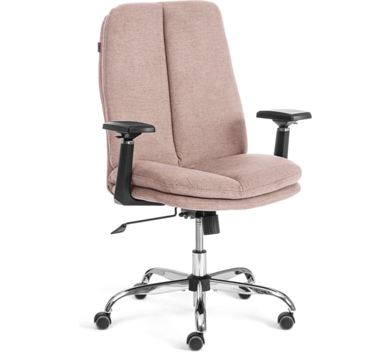 Изображение товара Кресло Tetchair Итон-Лоу/Eton-Low, хром 3Д, ткань, светло-коричневый, KUB 03, 25738