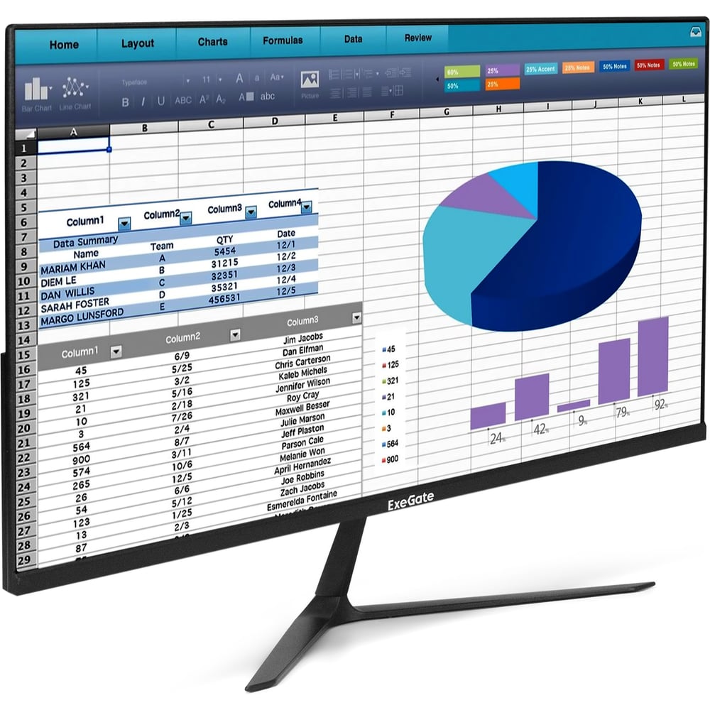 Монитор ExeGate 27 100 Гц ProSmart EV2707CA VA LED Grade A+, FHD, 1920x1080 100Гц, 16:9, 250cd/m2, 4000:1, 178/178, 5ms, D-Sub, HDMI, Flicker-free 300407