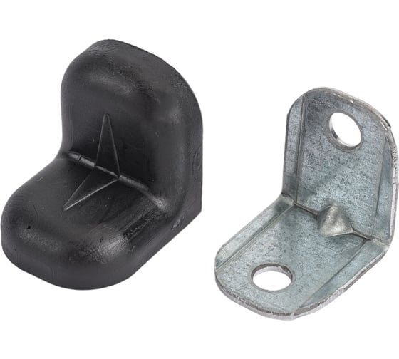 Изображение товара Крепежный стальной уголок Локри 20x20 мм, черный, 4 шт. 2/100