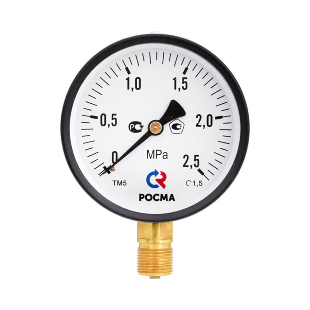 Манометр общетехнический Росма ТМ-210Р.00(0-6кгс/см²)M12x1,5, 2.5, №.O2
50 мм, Тип - ТМ-210Р, радиальное присоединение, 0-6кгс/см², резьба M12x1,5 УТ-00054255