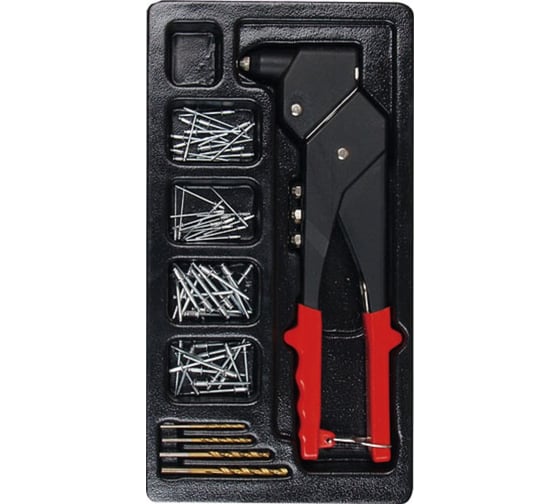 Изображение товара Заклепочник с набором заклепок AmPro в ложементе, 65 пр T30902