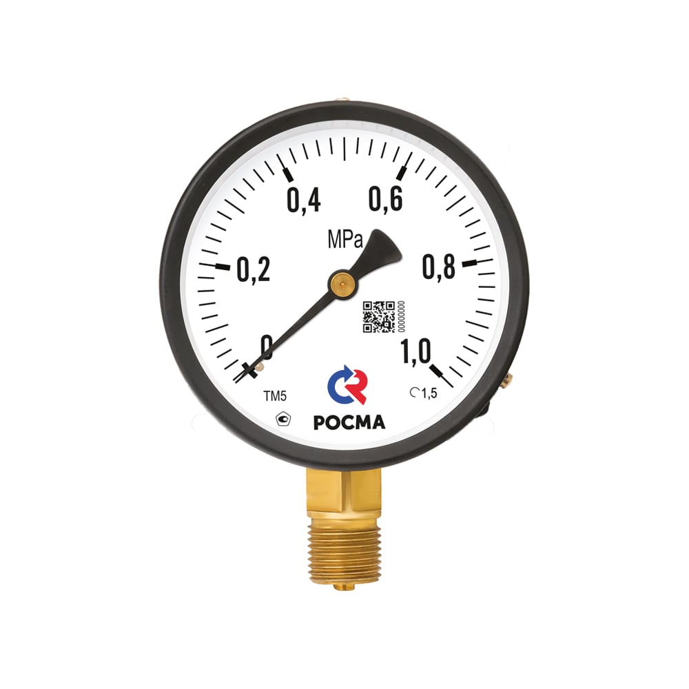 Манометр общетехнический РОСМА 100мм, Тип - ТМ-510Т. Диапазон 0-40MPa 00000009647