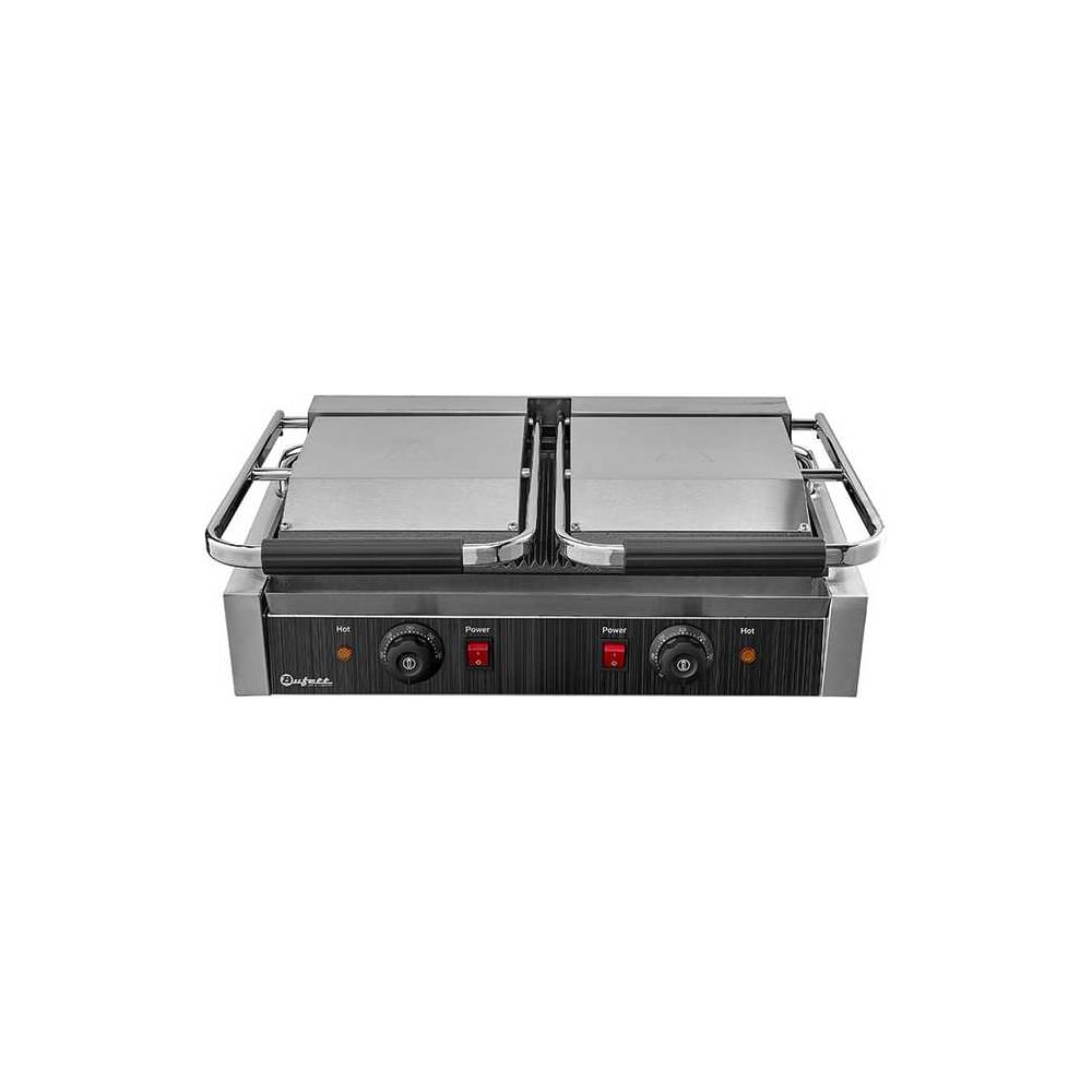 Изображение товара Гриль контактный двойной Bufett CCG 096R, рифлёные поверхности, 1800 Вт + 1800 Вт 641096 Изображение товара Гриль контактный двойной Bufett CCG 096R, рифлёные поверхности, 1800 Вт + 1800 Вт 641096