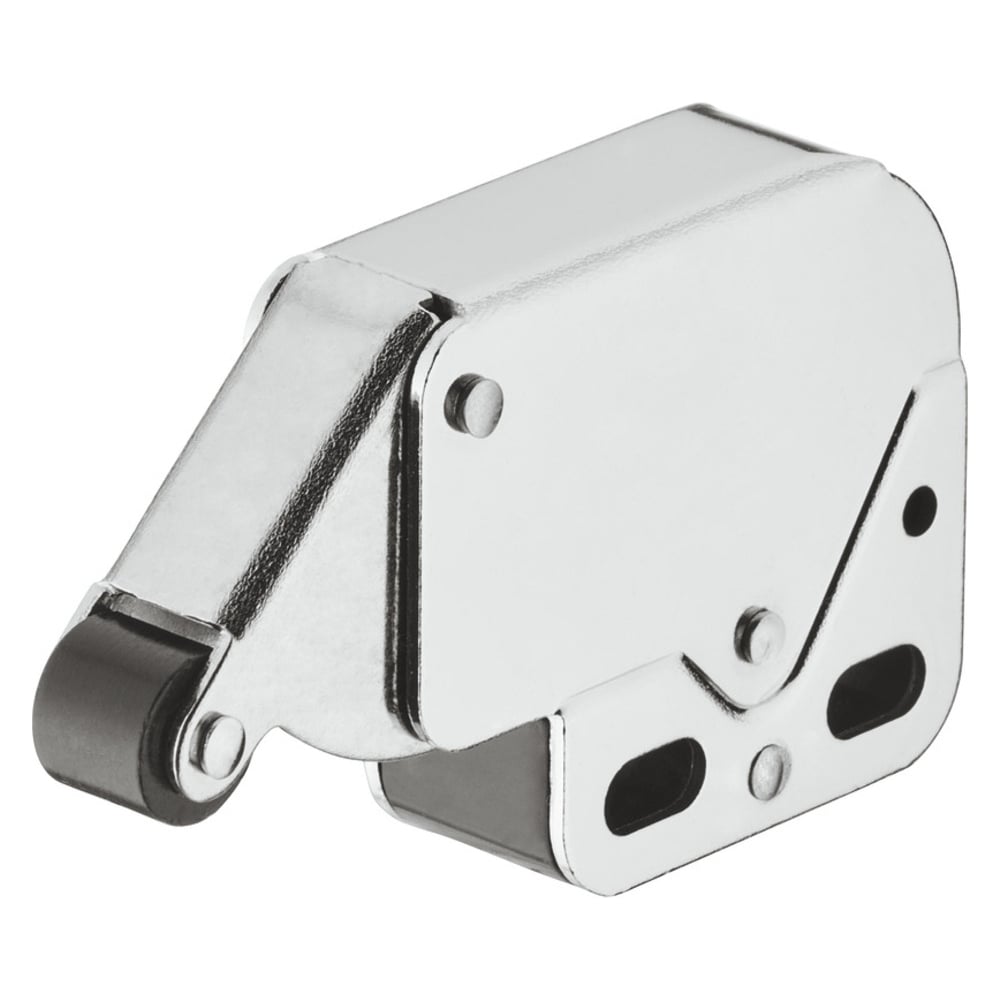Защелка пружинная Hafele MINI-LATCH чёрная, без ответной планки 245.54.304