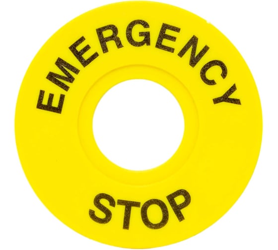 Изображение товара Табличка для кнопок EKF 22 мм «EMERGENCY STOP» scep-es