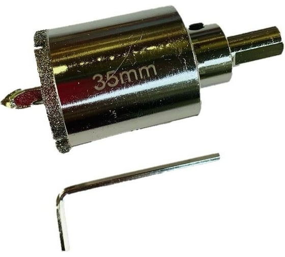 Изображение товара Коронка алмазная со сверлом по керамограниту/стеклу 35 мм SKRAB 31035