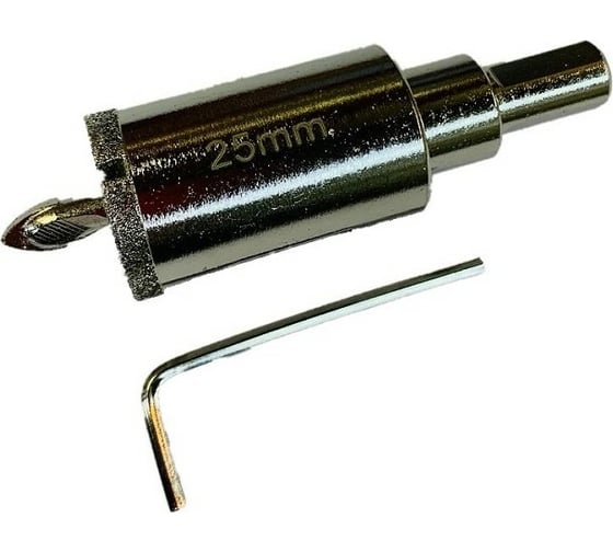 Изображение товара Коронка алмазная со сверлом по керамограниту/стеклу 25 мм SKRAB 31025