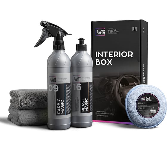 Изображение товара Набор для ухода за интерьером салона, набор автохимии / автокосметики INTERIOR BOX Smart Open 15IB