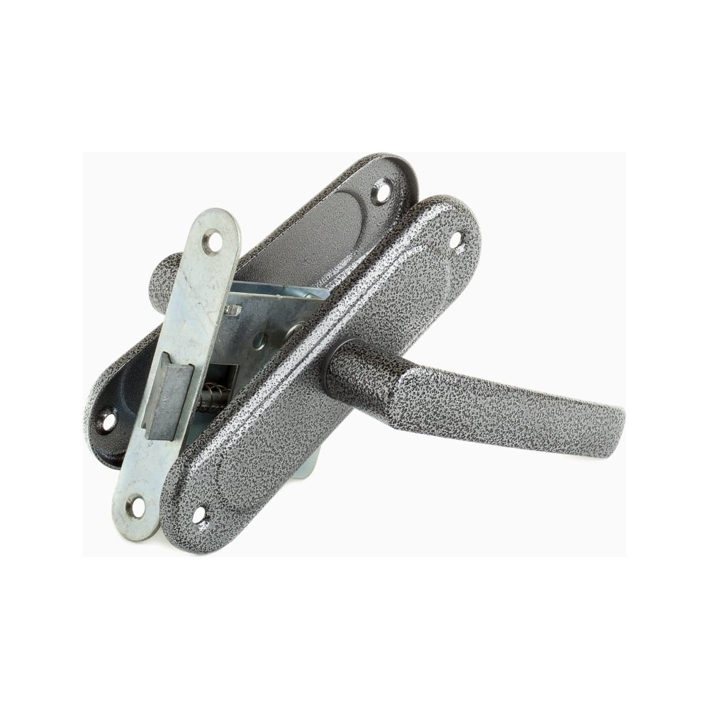 Изображение товара Защелка межкомнатная ПТИМАШ ЗЩ 1-45 старое серебро без замка 152 мм