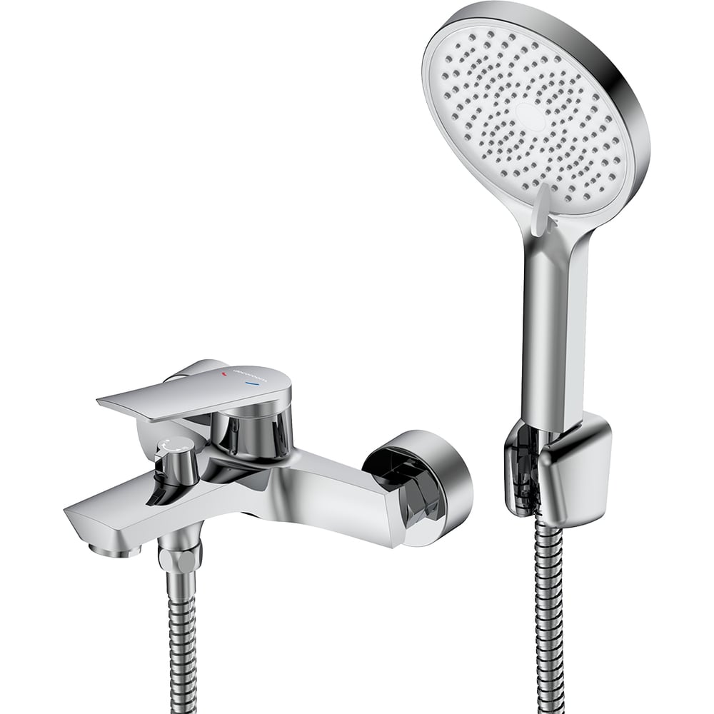 Смеситель одноручный для ванны DECOROOM с коротким изливом, хром DR24036