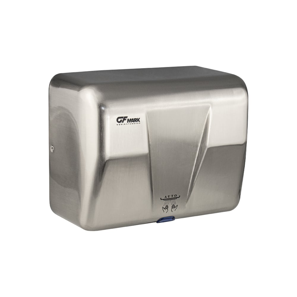 Сушилка для рук GFmark, антивандальная, корпус из нержавеющей стали, 1500W, цвет сатин 6912