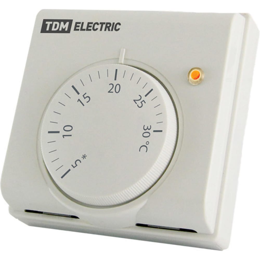 Механический термостат TDM, цвет белый