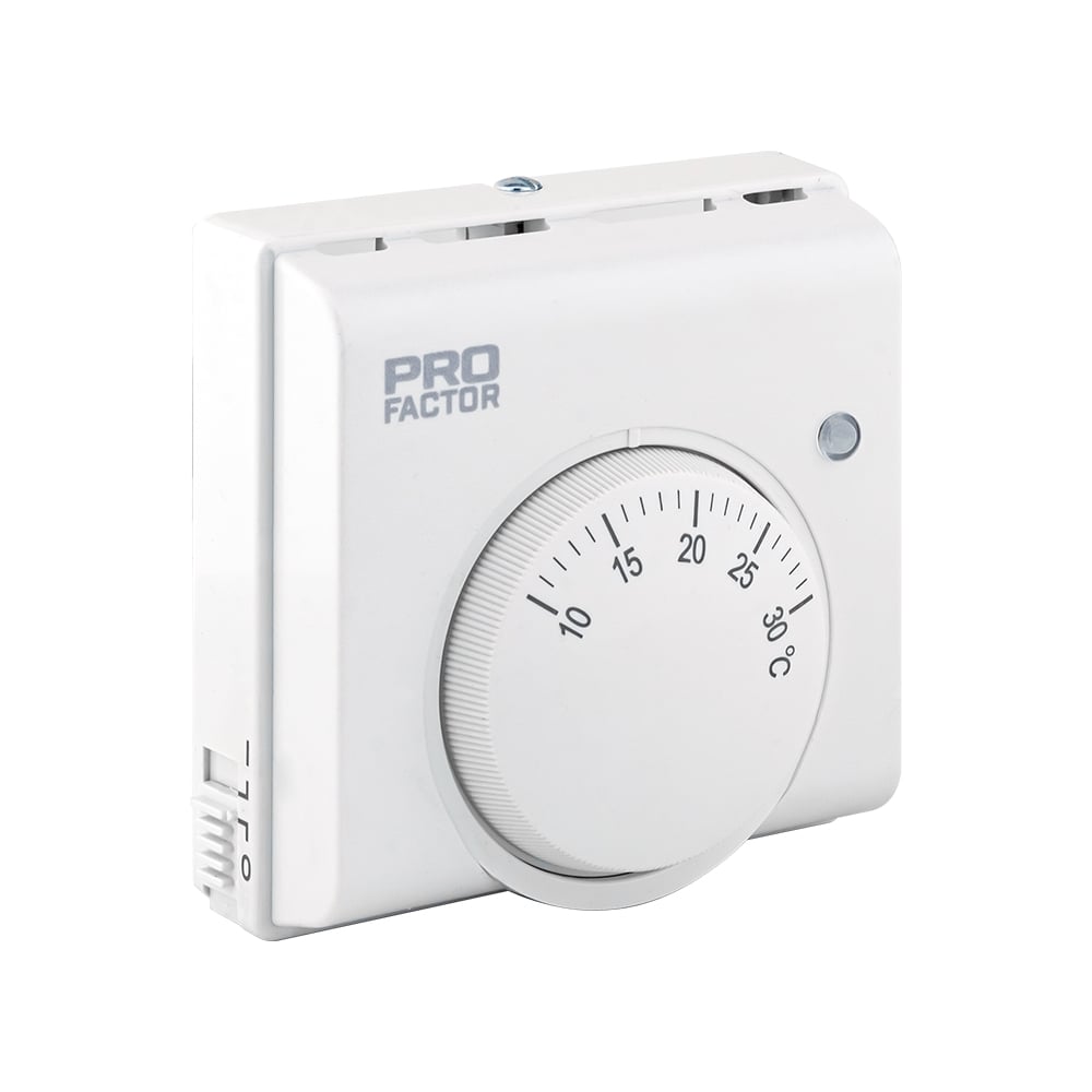 Изображение товара Комнатный механический термостат PROFACTOR PF TR 643 10А, 230В, белый Изображение товара Комнатный механический термостат PROFACTOR PF TR 643 10А, 230В, белый