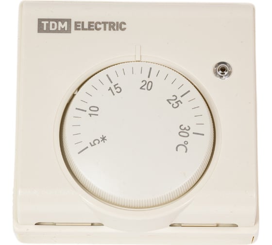 Изображение товара Термостат механический открытого монтажа НТ-1 (индикатор; вкл/выкл; 10 А; 230 В; сл. кость) TDM ELECTRIC SQ2503-0010