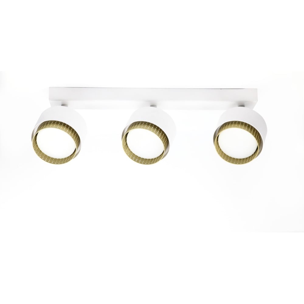 Тройной спот на основании General Lighting Systems Матрикс GWL-3GX53-M-IP20 белый+золотой, под лампу GX53 662678