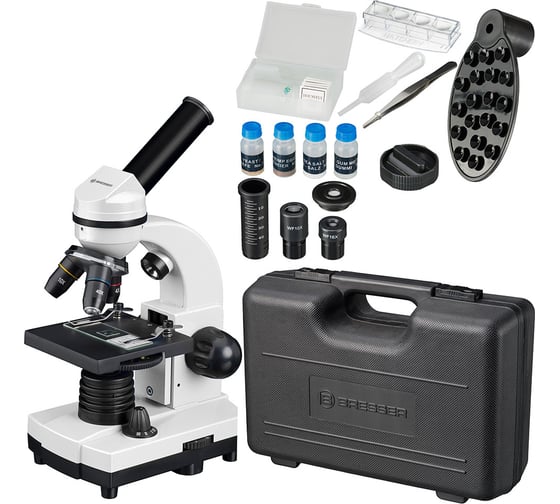 Изображение товара Микроскоп Bresser Junior Biolux SEL 40–1600x, белый, в кейсе 75314