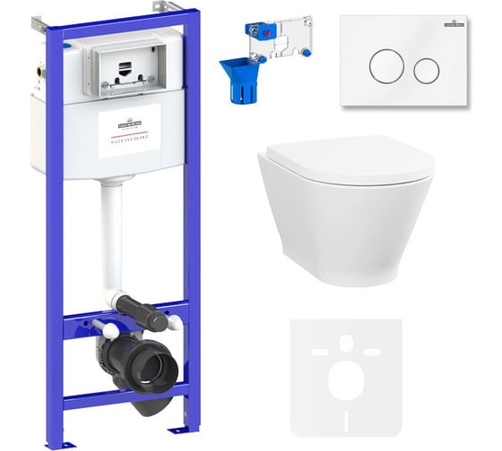 Изображение товара Инсталляция с подвесным унитазом комплект 7 в 1 Lavinia Boho Elegant Rimless 87561098