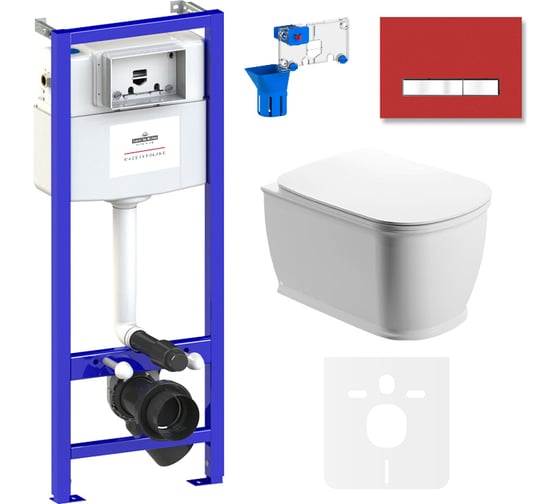 Изображение товара Инсталляция с подвесным унитазом Lavinia Boho Bell Pro Rimless комплект 7 в 1 75110019