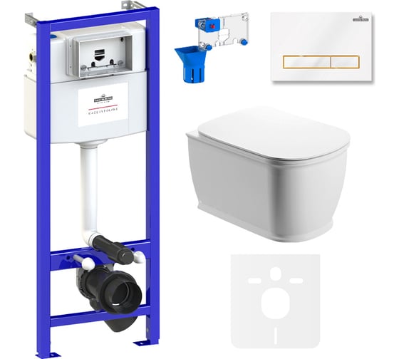 Изображение товара Комплект: инсталляция с унитазом Lavinia Boho Bell Pro Rimless 7 в 1 75110028