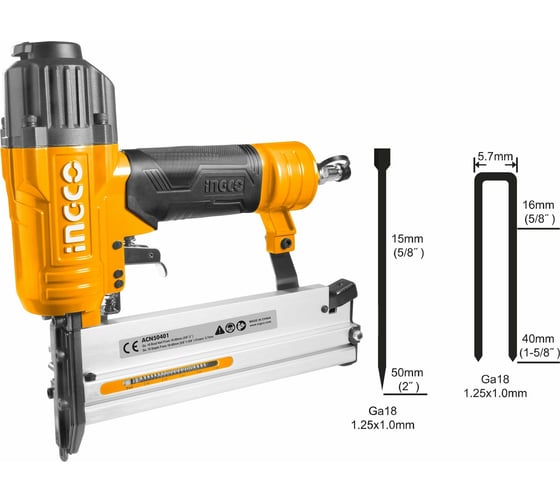Изображение товара Пневматический степлер INGCO ACN50401
