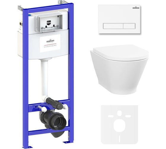 Изображение товара Инсталляция с подвесным унитазом комплект 6 в 1 Lavinia Boho Elegant Rimless 87561059