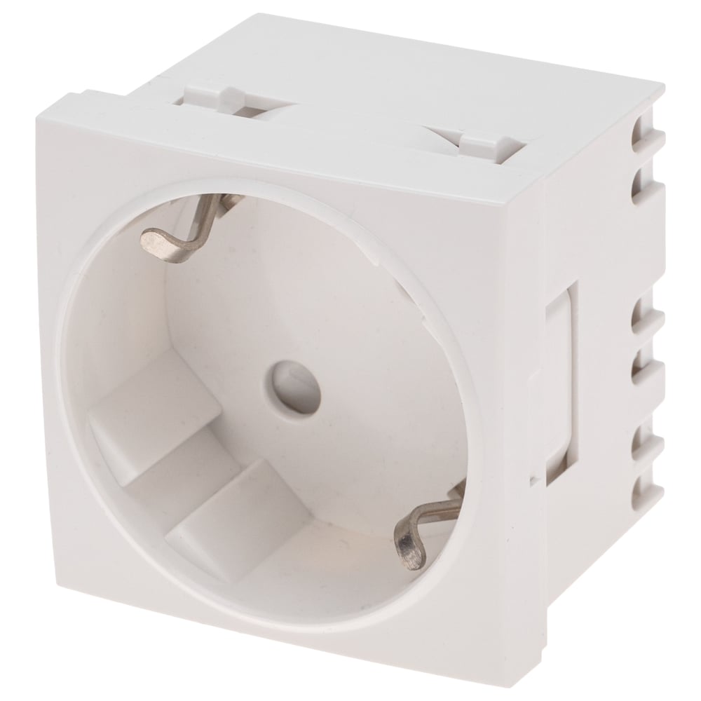 Розетка электрическая REXANT 45x45, CEE 7/4, 2K+3, 16A, белая 11-8977
