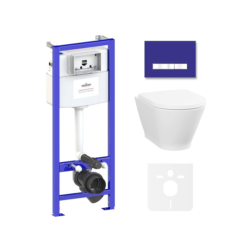 Изображение товара Инсталляция с подвесным унитазом комплект 6 в 1 Lavinia Boho Elegant Rimless 87561073