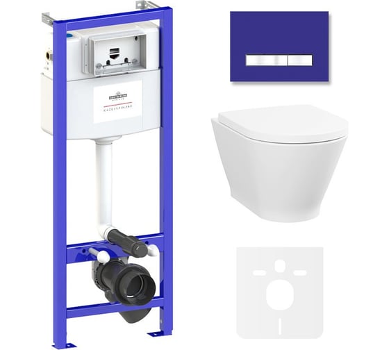 Изображение товара Инсталляция с подвесным унитазом комплект 6 в 1 Lavinia Boho Elegant Rimless 87561073
