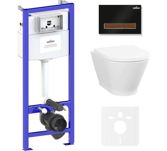 Изображение товара Инсталляция с подвесным унитазом комплект 6 в 1 Lavinia Boho Elegant Rimless 87561075