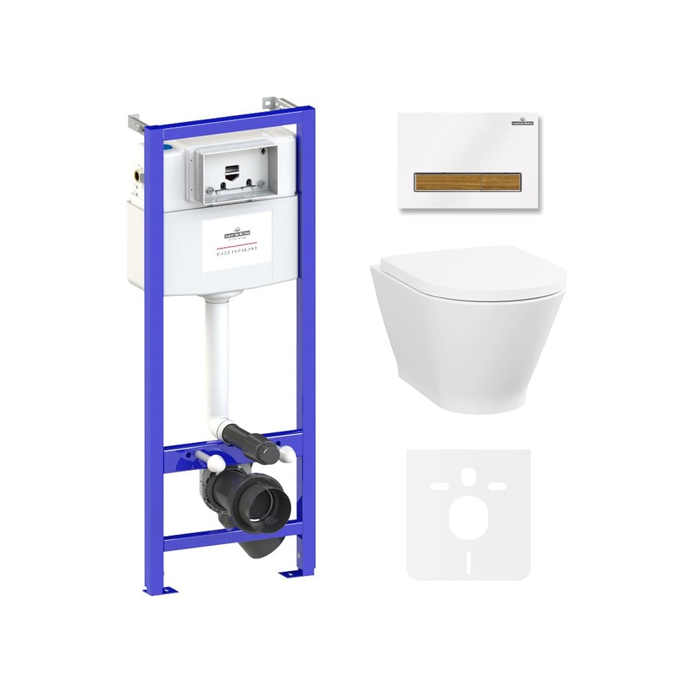 Изображение товара Инсталляция с подвесным унитазом комплект 6 в 1 Lavinia Boho Elegant Rimless 87561076