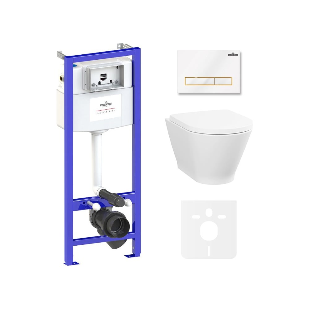 Изображение товара Инсталляция с подвесным унитазом Lavinia Boho Elegant Rimless 6 в 1