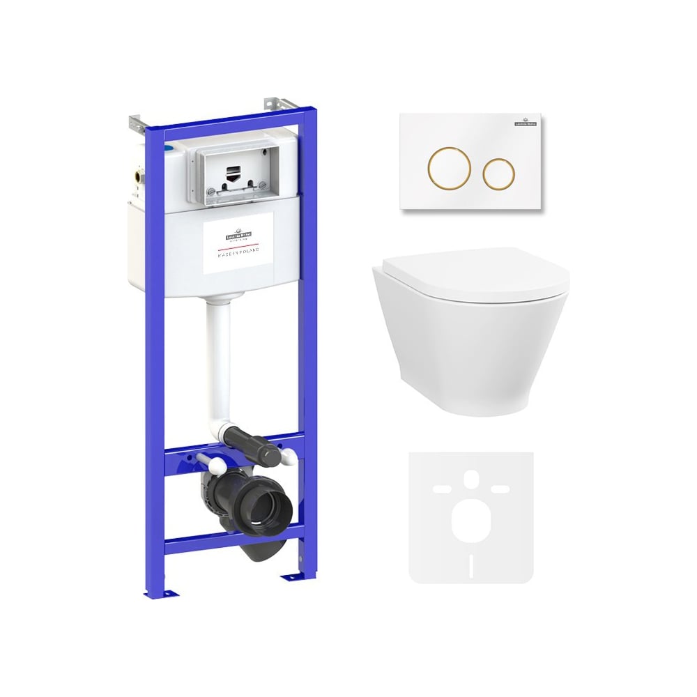 Изображение товара Инсталляция с подвесным унитазом Lavinia Boho Elegant Rimless 87561083