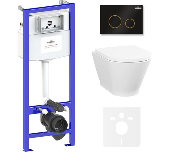 Изображение товара Инсталляция с подвесным унитазом комплект 6 в 1 Lavinia Boho Elegant Rimless 87561082