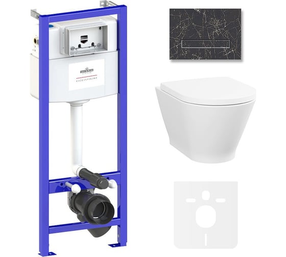 Изображение товара Инсталляция с подвесным унитазом комплект 6 в 1 Lavinia Boho Elegant Rimless 87561084