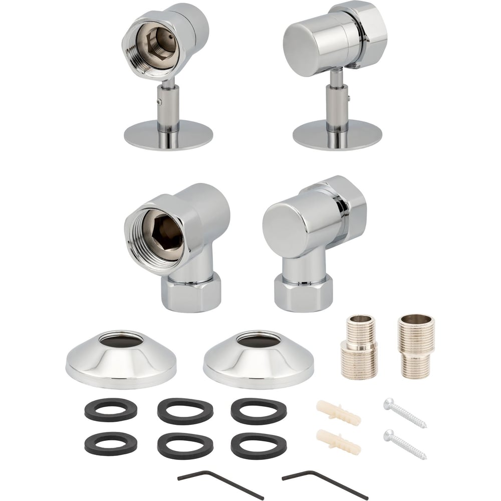 Комплект SMT 1х3/4 г/г с отражат. и эксцентриком хром, SMT797/2SCH100510CN
