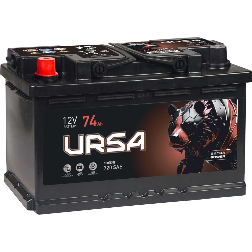 Изображение товара Аккумуляторная батарея URSA Extra power 74Ah L+ UE741 Изображение товара Аккумуляторная батарея URSA Extra power 74Ah L+ UE741