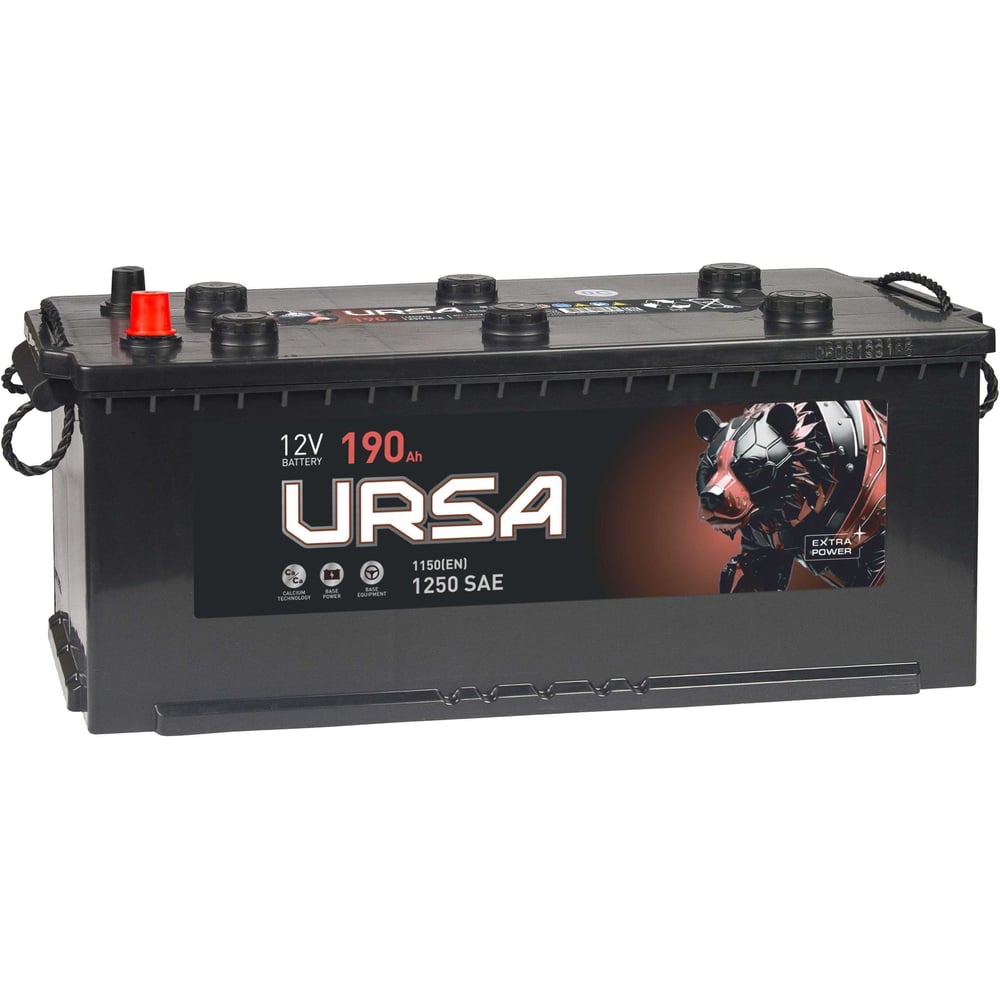 Изображение товара Аккумулятор URSA Extra Power 190Ah R+ кальциевая 12В D5 Изображение товара Аккумулятор URSA Extra Power 190Ah R+ кальциевая 12В D5