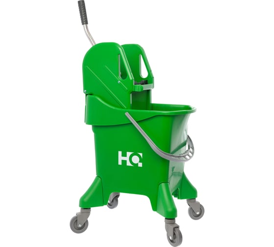 Изображение товара Одноведерная тележка HQ profiline с универсальным отжимом, зеленая, 31 л 74623