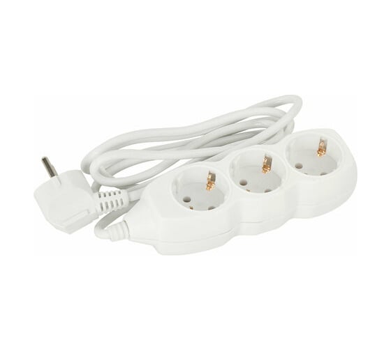 Изображение товара Сетевой удлинитель SONNEN U-131G, 3 розетки, c заземлением, 10 А, 1,8 м, 511431
