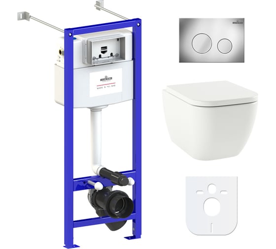 Изображение товара Комплект: инсталляция с унитазом Lavinia Boho One Compacto 6 в 1 77050150
