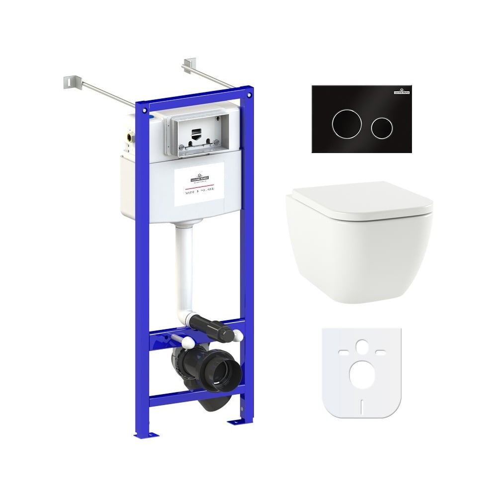 Изображение товара Инсталляция с подвесным унитазом Lavinia Boho One Compacto комплект 6 в 1